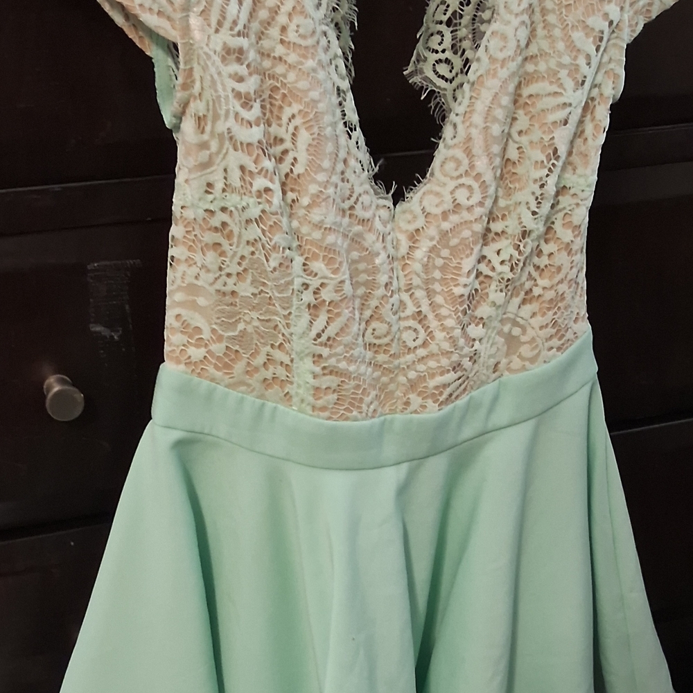 Mint Green Lace Dress